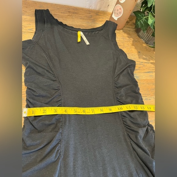 LOLË Black Sleeveless waist Ruched Dress size M - Picture 6 of 10